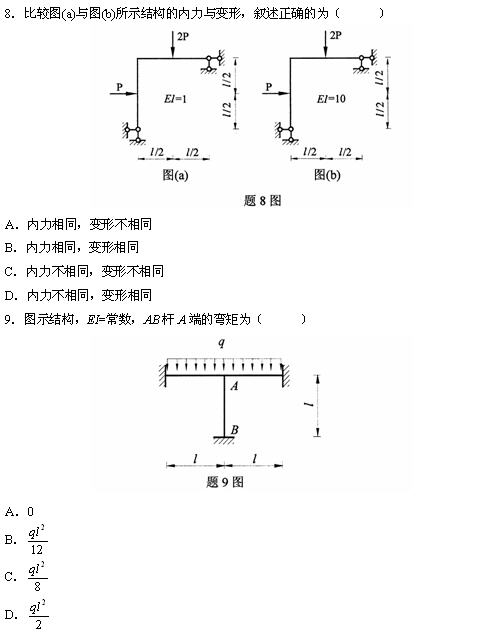 全国2010年4月高等结构力学(一)自考试题(图5)